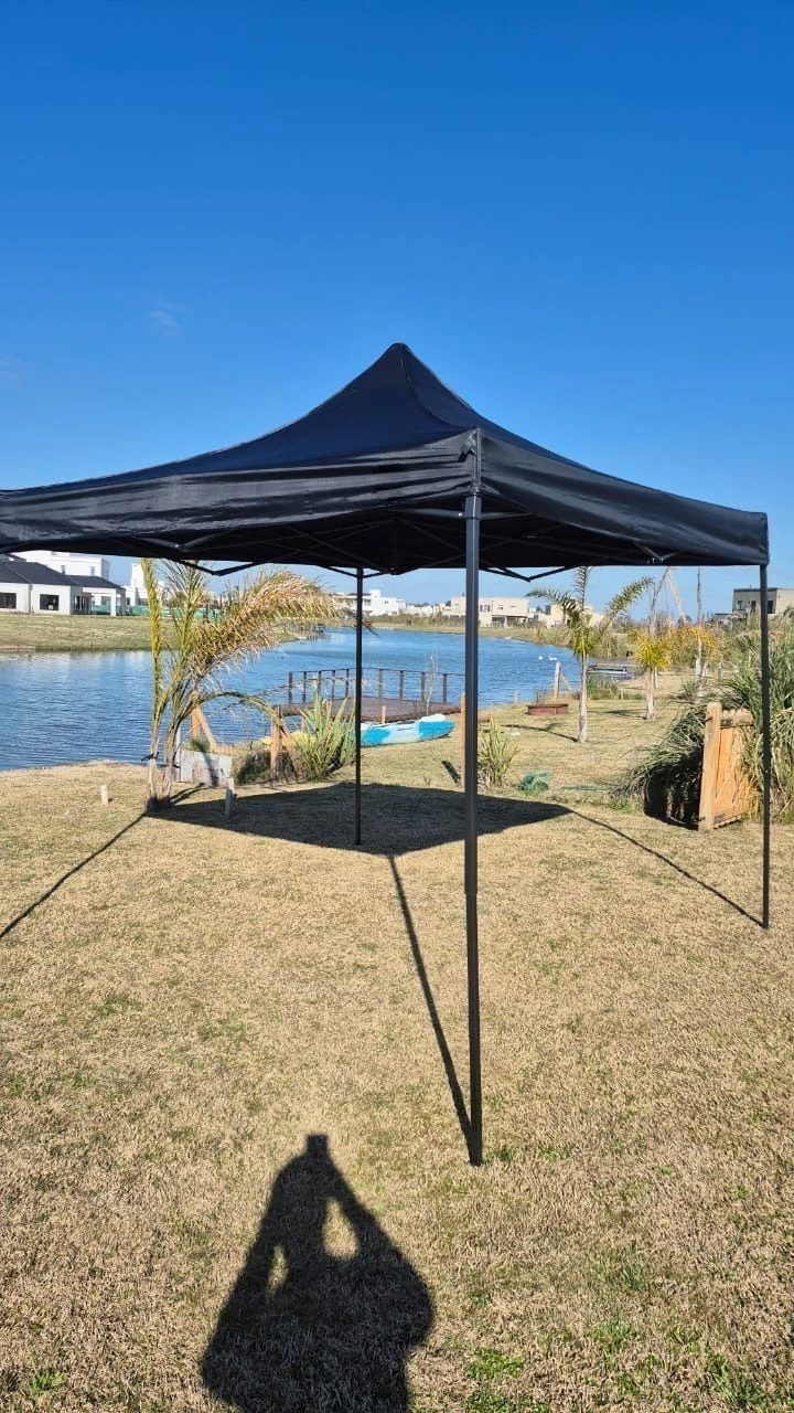 Gazebo 3x3 Reforzado Techo Negro