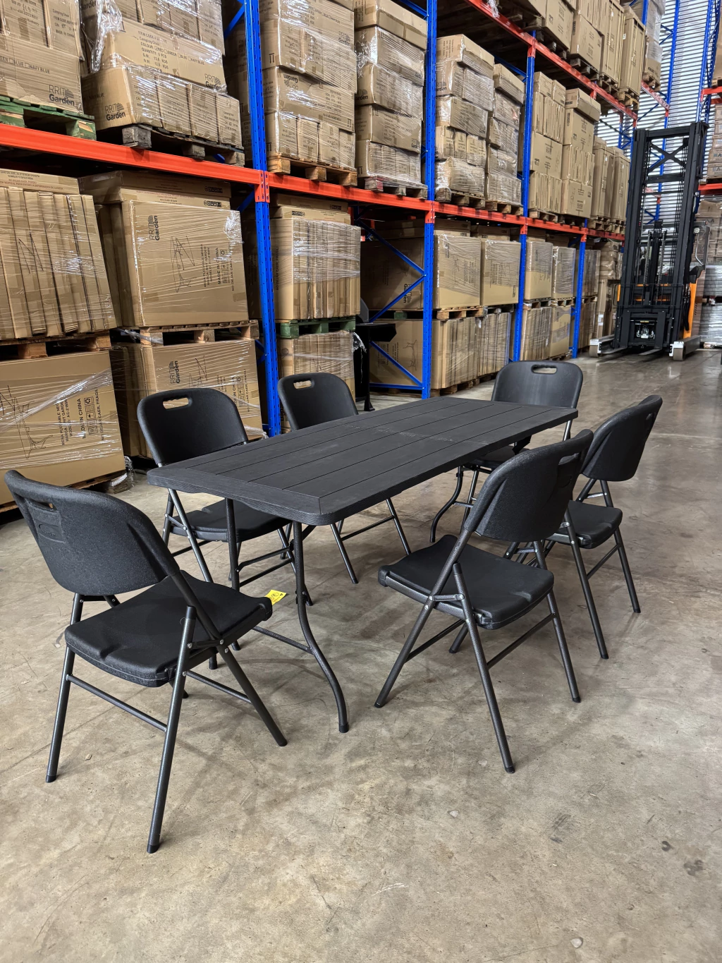 Mesa Símil Madera con 6 Sillas
